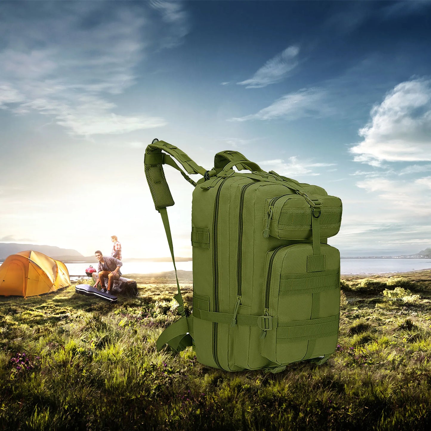 Rising Hikes 30L 3P Outdoor Tactical Backpack for Camping Hiking and Trekking