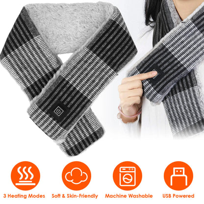 Rising Hikes Electric Heated Scarf USB Heating Neck Wrap