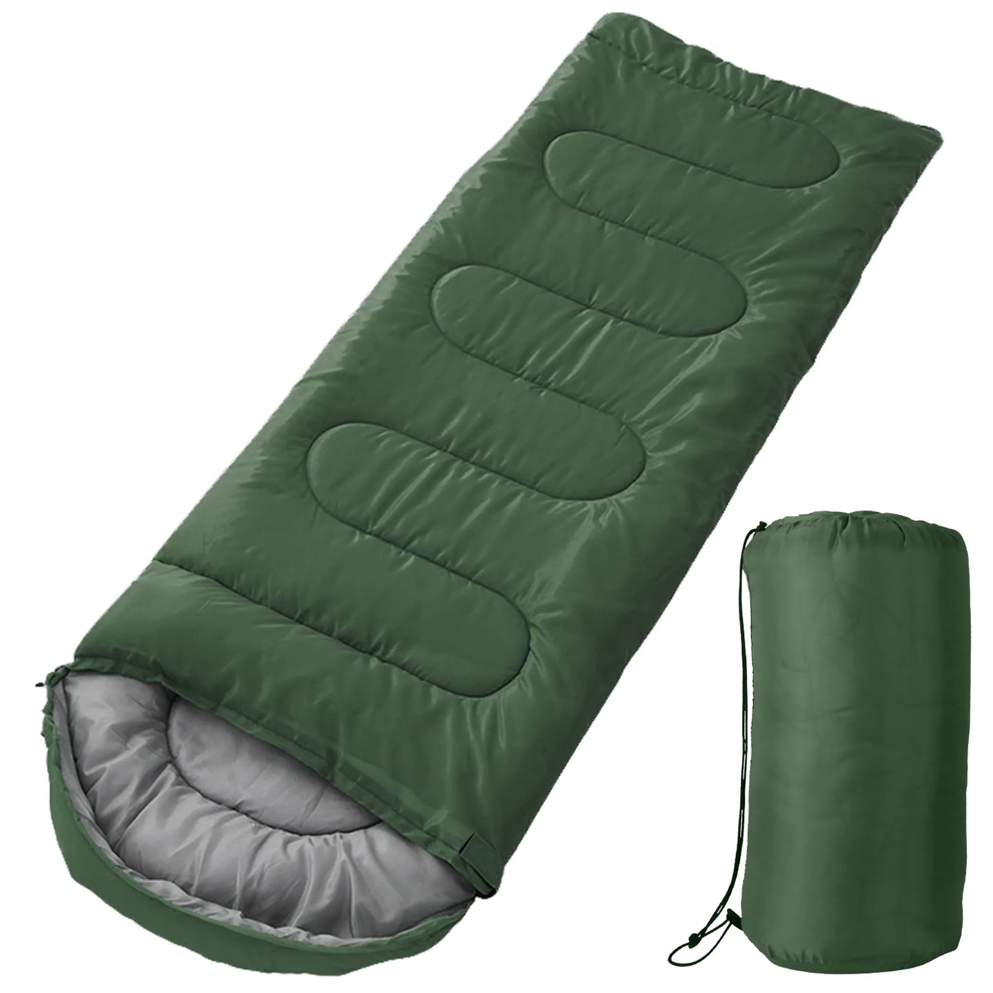 Rising Hikes Warm Weather Envelope Camping Sleeping Bag for Adults with Compression Sack