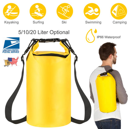 Rising Hikes Waterproof Dry Bag Roll Top Dry Storage Backpack