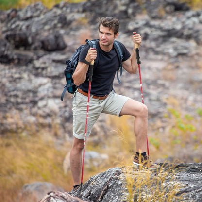 Rising Hikes Collapsible Hiking Poles (2-Piece Set)
