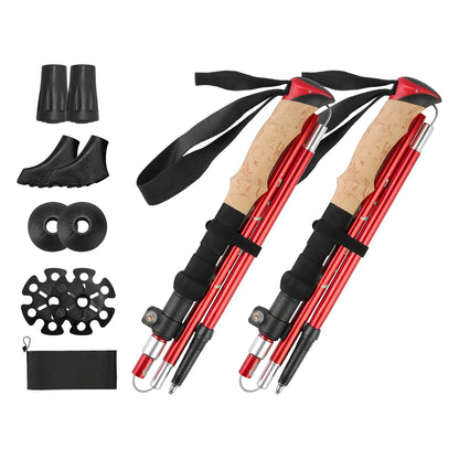 Rising Hikes Collapsible Hiking Poles (2-Piece Set)