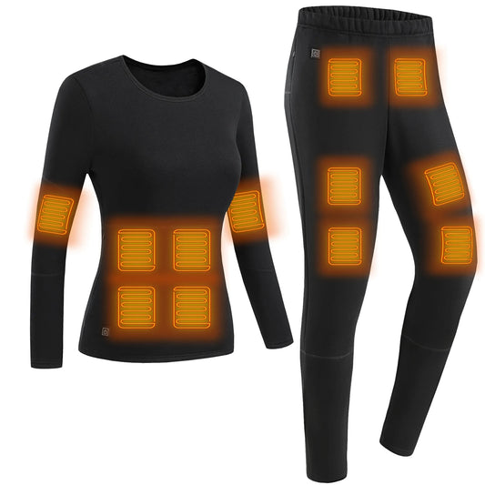 Rising Hikes Heated Underwear Set Thermal Long Shirt Pants